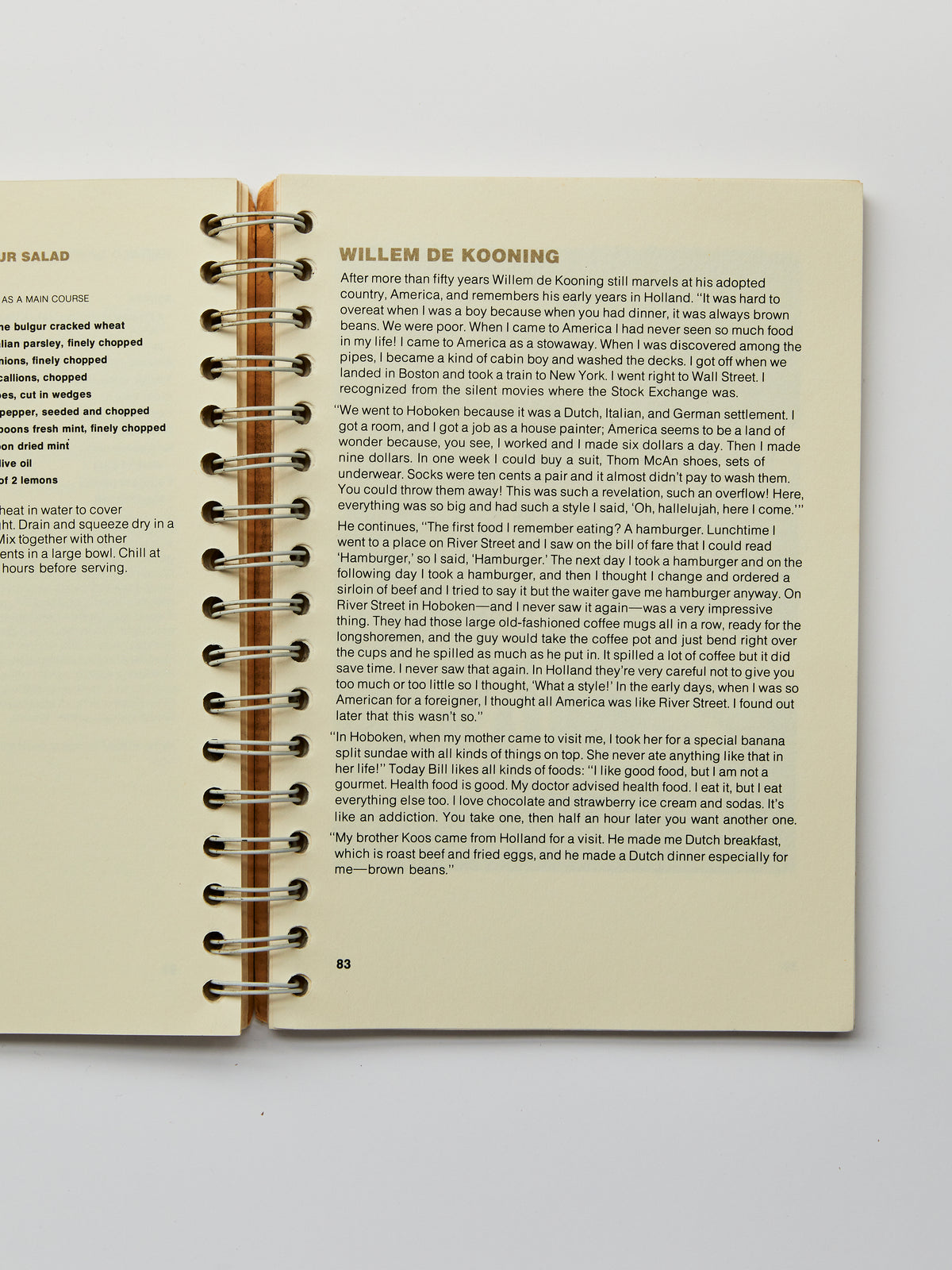 The Museum of Modern Art, Artists' Cookbook: 155 Recipes. Conversations with Thirty Contemporary Painters and Sculptors